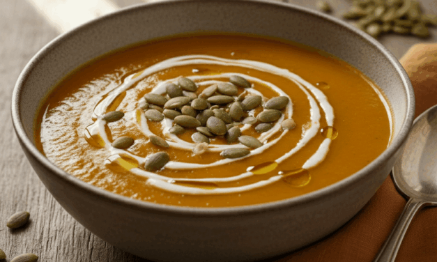 Creamy Pumpkin Soup with Pumpkin Seeds